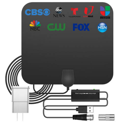 600 Miles Indoor Digital Amplified HDTV Antenna W/ Signal Booster - Aroflit