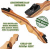62" Wooden Archery Takedown Recurve Bow and Arrow for Hunting - Aroflit