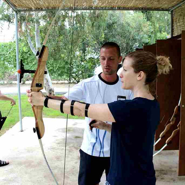62" Wooden Archery Takedown Recurve Bow and Arrow for Hunting - Aroflit