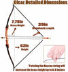 62" Wooden Archery Takedown Recurve Bow and Arrow for Hunting - Aroflit