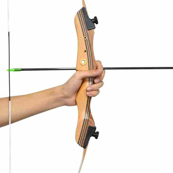 62" Wooden Archery Takedown Recurve Bow and Arrow for Hunting - Aroflit