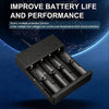 18650 Battery Charger 4 Bay Smart Universal Charger for 3.7V Rechargeable Lithium Li ion Batteries - Aroflit™