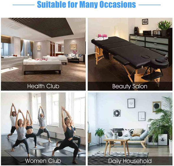 84"L Folding Portable Massage Table - Facial Spa Beauty Salon Bed - Aroflit