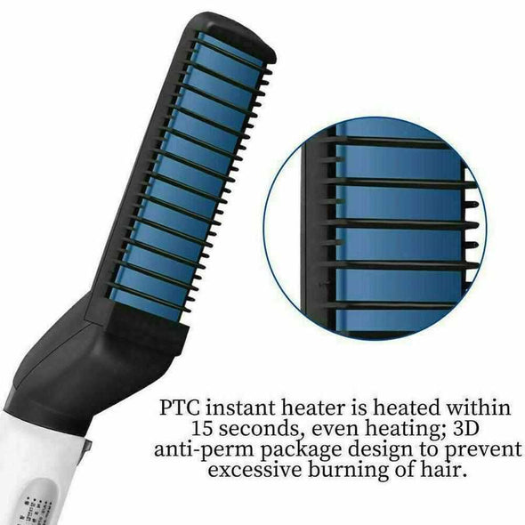Best Heated Curly Beard Straightener Hot Comb - Beard hair Straightener Brush - Aroflit™