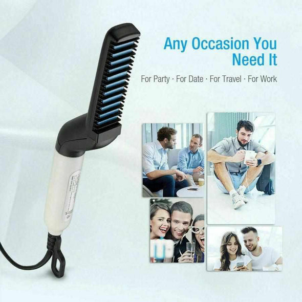 Best Heated Curly Beard Straightener Hot Comb - Beard hair Straightener Brush - Aroflit™