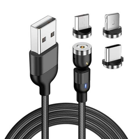 3-In-1 Magnetic Fast Charging Phone Cable - 540° Magnetic Rotating Charging Cable for Driving - Aroflit™