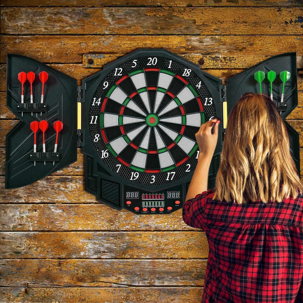 Professional Electronic Dartboard Cabinet Set With LCD Display - Aroflit™