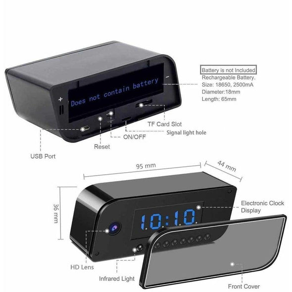 Smart WiFi Security Camera Digital Alarm Clock - Aroflit