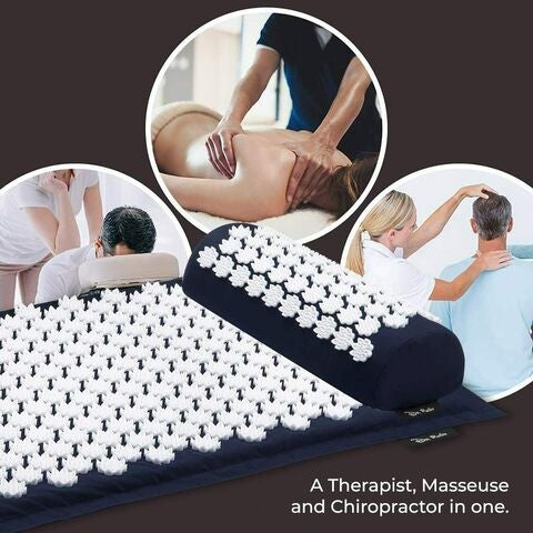 Acupressure Mat for Pain Relief - Memory Foam Acupressure Yoga Mat Set - Aroflit