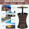 Adjustable Height Patio Rattan Cooler Table - Aroflit