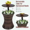 Adjustable Height Patio Rattan Cooler Table - Aroflit