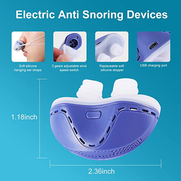AIRING : Micro Cpap Anti Snoring Devices with 3 Adjustable Wind Speed