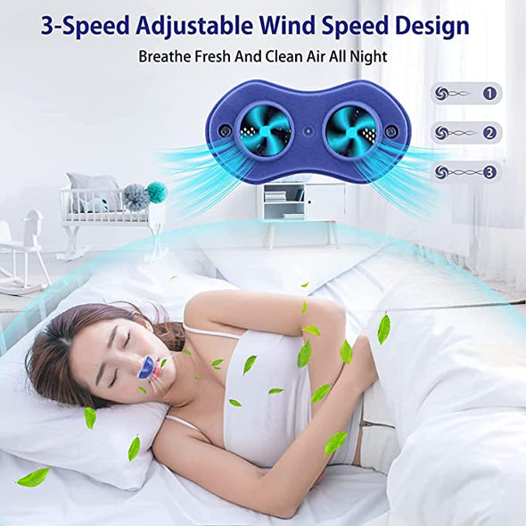 AIRING : Micro Cpap Anti Snoring Devices with 3 Adjustable Wind Speed