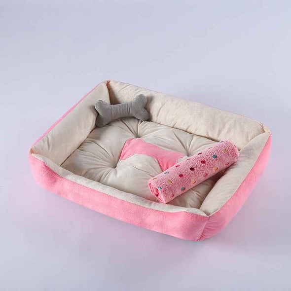 Anti-Anxiety Calming Comfy Bed for Dogs with Bone Design - Aroflit