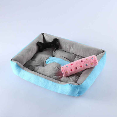 Anti - Anxiety Calming Comfy Bed for Dogs with Bone Design - Aroflit