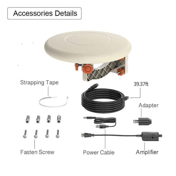 Aroflit™ 150 Miles 360° Omni - directional Amplified TV Antenna - Aroflit
