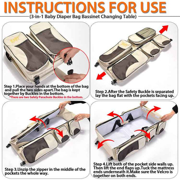 Aroflit™ 2 in 1 Baby Diaper Bag - Aroflit