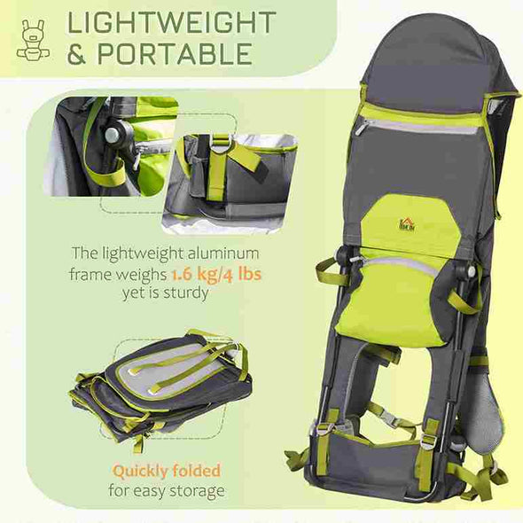 Aroflit™️ Foldable Baby Backpack Carrier with Canopy - Aroflit