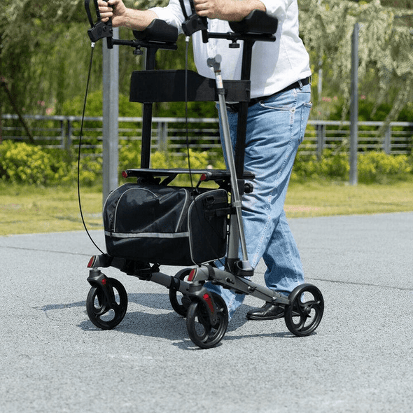 Aroflit™ Rollator Walker for Seniors and Adults with Adjustable Height Armrests and Seat - Aroflit