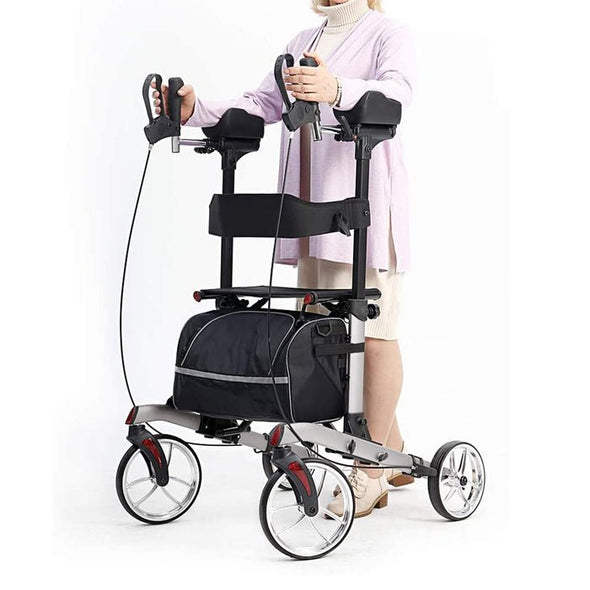 Aroflit™ Rollator Walker for Seniors and Adults with Adjustable Height Armrests and Seat - Aroflit