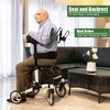 Aroflit™ Rollator Walker for Seniors and Adults with Adjustable Height Armrests and Seat - Aroflit