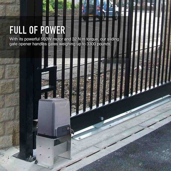 Aroflit™ Sliding Automatic Gate Opener - Electric Opener for Gates Up to 4400Lbs with Remote Controls - Aroflit