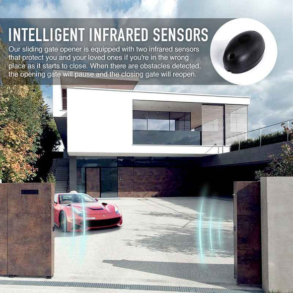 Aroflit™ Sliding Automatic Gate Opener - Electric Opener for Gates Up to 4400Lbs with Remote Controls - Aroflit
