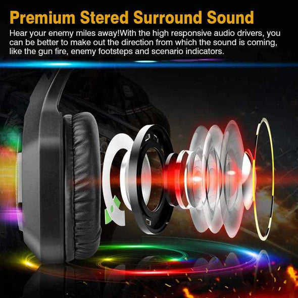 Aroflit Wireless Premium Gaming Headset - best gaming headphones for PC - Aroflit