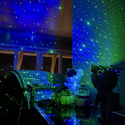 Astrolite Supernova Galaxy Projector - Remote Controlled White Astronaut Galaxy Projector - Aroflit