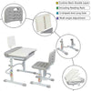 Children Desk and Chair Set - Adjustable Kids Study Drawing Play Table - Aroflit
