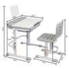 Children Desk and Chair Set - Adjustable Kids Study Drawing Play Table - Aroflit