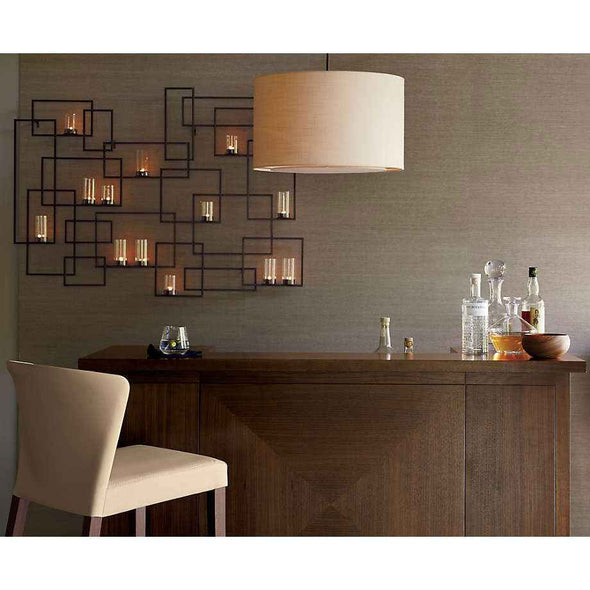 Circuit Bronze Metal Wall Candle Holder-Aroflit