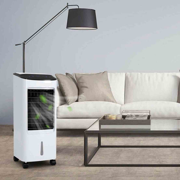 Evaporative Portable Air Conditioner Cooler Swamp Fan & Humidifier with Remote Control Filter - Aroflit
