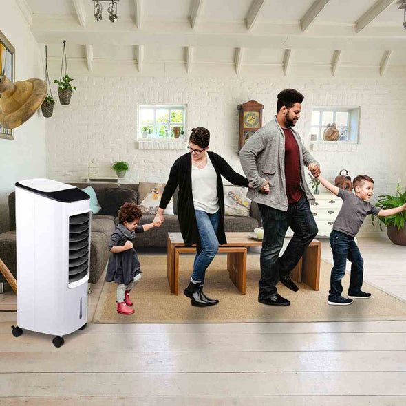 Evaporative Portable Air Conditioner Cooler Swamp Fan & Humidifier with Remote Control Filter - Aroflit