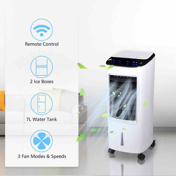 Evaporative Portable Air Conditioner Cooler Swamp Fan & Humidifier with Remote Control Filter - Aroflit