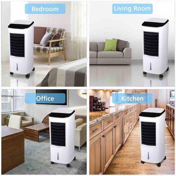 Evaporative Portable Air Conditioner Cooler Swamp Fan & Humidifier with Remote Control Filter - Aroflit