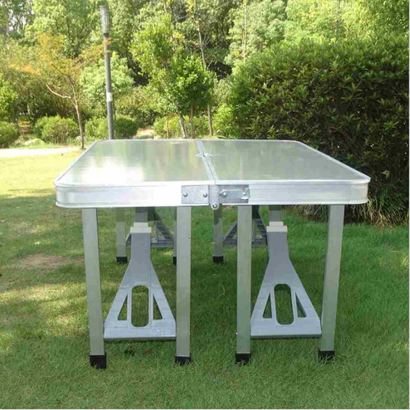 Folding outdoor camping table set with chairs-Aroflit