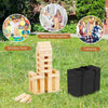 Giant Tumbling Timber Toy 54 PCS Wooden Blocks Game with Carrying Bag-Aroflit