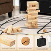 Giant Tumbling Timber Toy 54 PCS Wooden Blocks Game with Carrying Bag-Aroflit