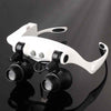 Headband Magnifier with LED Light And Multiple Lenses - Up to 25x Zoom - Aroflit