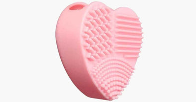 Heart Shape Silicone Cosmetic Brush Cleaner Board-Aroflit