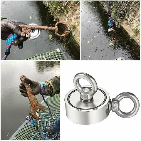 Heavy Duty Deepwater Fishing Magnet - Double Sided Fishing Magnet - Aroflit