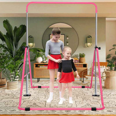 Heavy-Duty Foldable Gymnastics Training Bar with Adjustable Height-Aroflit