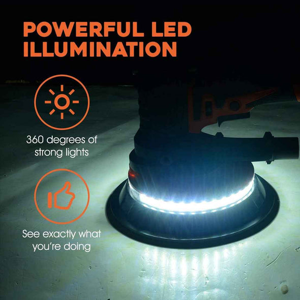 Heavy - Duty Handheld Drywall Sander 710W With LED & Vacuum Bag - Aroflit