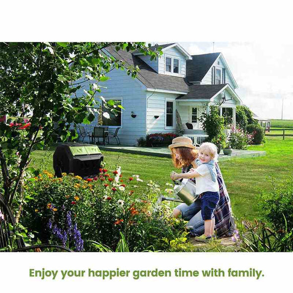 Large Compost Tumbler Bin - Outdoor Garden Rotating Dual Compartment Compost - Aroflit
