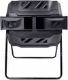 Large Compost Tumbler Bin - Outdoor Garden Rotating Dual Compartment Compost - Aroflit