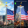 LED Solar Powered Flagpole Light - All Night Long Last - Aroflit