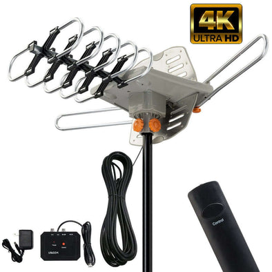Long Range Antenna TV - Outdoor Digital Reception 360° Rotation - Aroflit