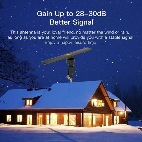 Long Range Powerful Amplified Digital Omnidirectional HDTV Antenna - Aroflit