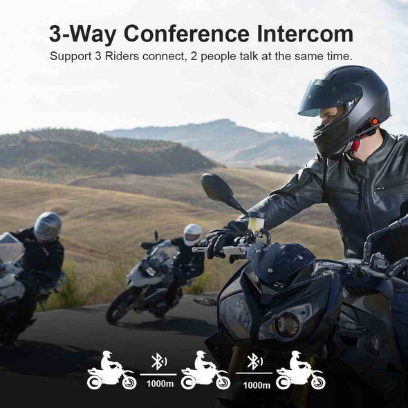 Motorcycle Helmet Intercom - Wireless Headset Interphone-Aroflit